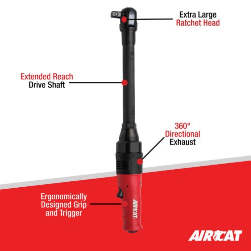 805-HT-22-5 1/2" High Torque Long Reach Ratchet Feature Callouts