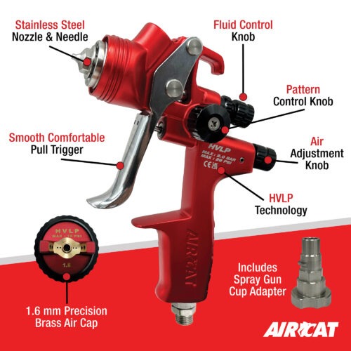 Aircat 6905 Spray Gun with Feature Callouts